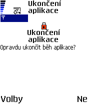 Ukončení aplikace